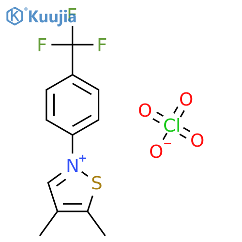 Isothiazolium, 4,5-dimethyl-2-[4-(trifluoromethyl)phenyl]-, perchlorate structure