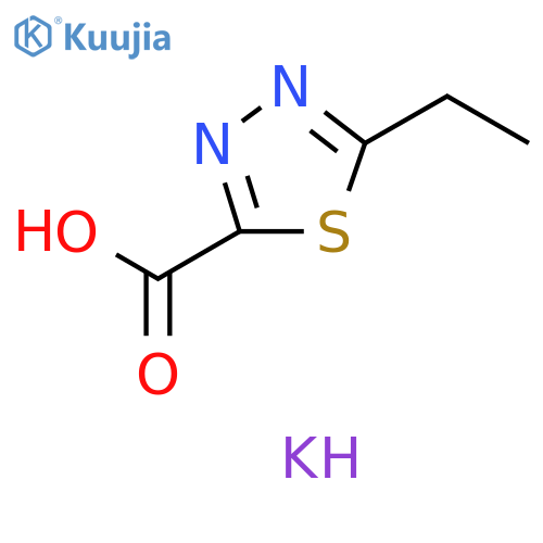 potassium 5-ethyl-1,3,4-thiadiazole-2-carboxylate structure