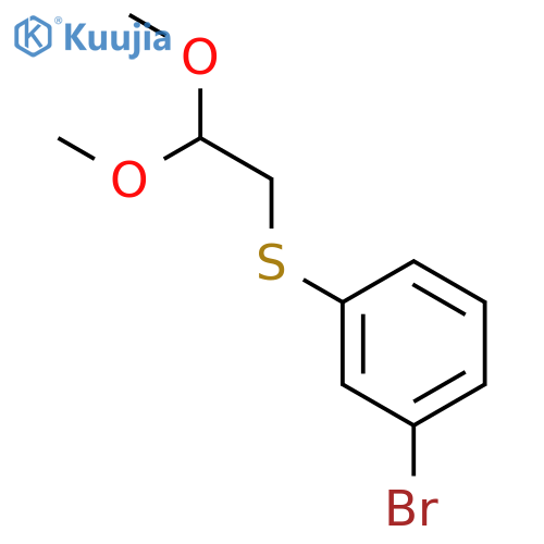 (3-Bromophenyl)(2,2-dimethoxyethyl)sulfane structure
