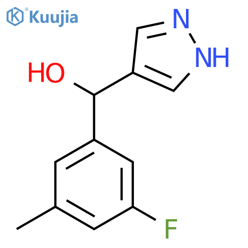 (3-fluoro-5-methylphenyl)(1H-pyrazol-4-yl)methanol structure