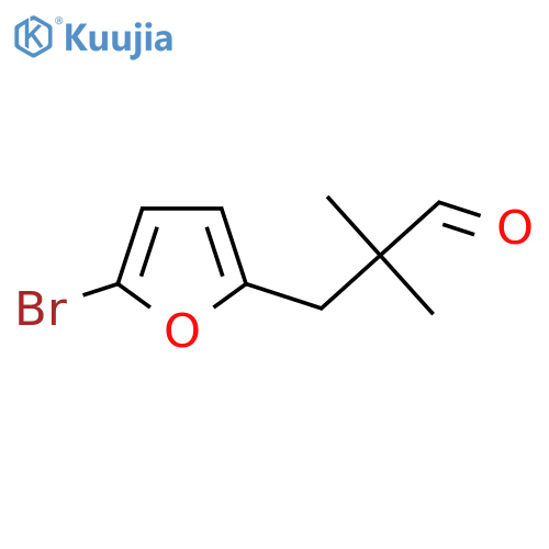 3-(5-Bromofuran-2-yl)-2,2-dimethylpropanal structure