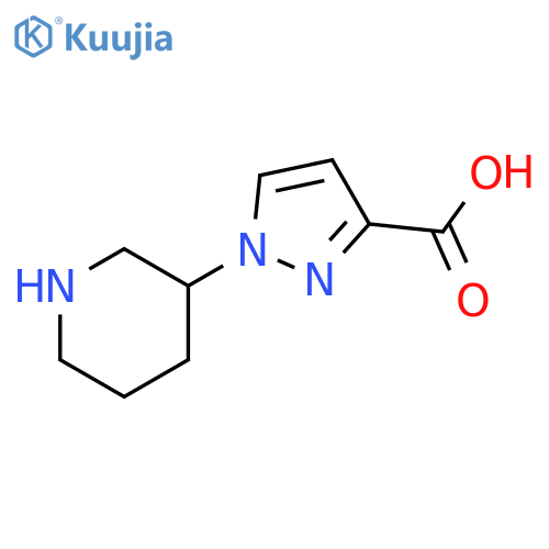 1-(piperidin-3-yl)-1H-pyrazole-3-carboxylic acid structure
