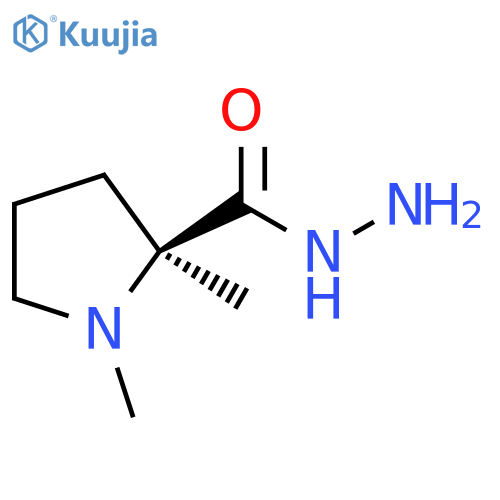 1,2-dimethylpyrrolidine-2-carbohydrazide structure