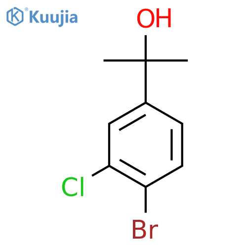 2-(4-bromo-3-chlorophenyl)propan-2-ol structure