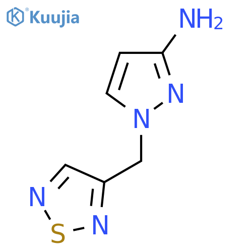 1-(1,2,5-thiadiazol-3-yl)methyl-1H-pyrazol-3-amine structure