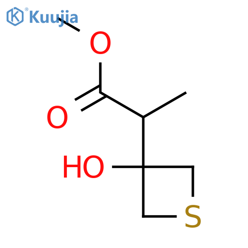 Methyl 2-(3-hydroxythietan-3-yl)propanoate structure