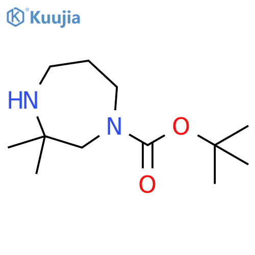 1H-1,4-Diazepine-1-carboxylic acid, hexahydro-3,3-dimethyl-, 1,1-dimethylethyl ester structure