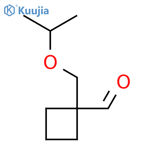 1-(propan-2-yloxy)methylcyclobutane-1-carbaldehyde structure