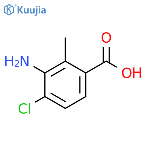 3-amino-4-chloro-2-methylbenzoic acid structure