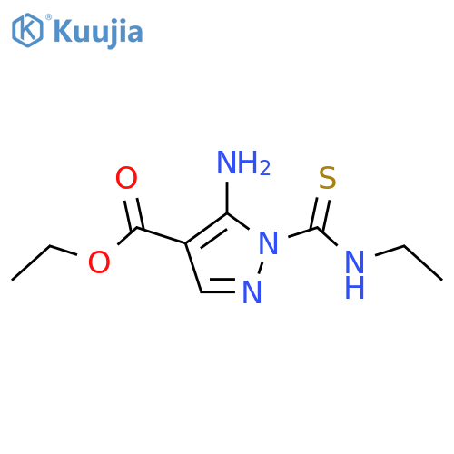 Ethyl 5-Amino-1-(ethylcarbamothioyl)-1H-pyrazole-4-carboxylate structure