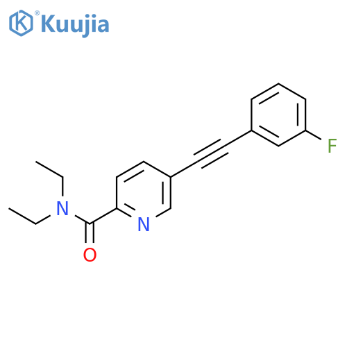 N,N-Diethyl-5-[2-(3-fluorophenyl)ethynyl]pyridine-2-carboxamide structure