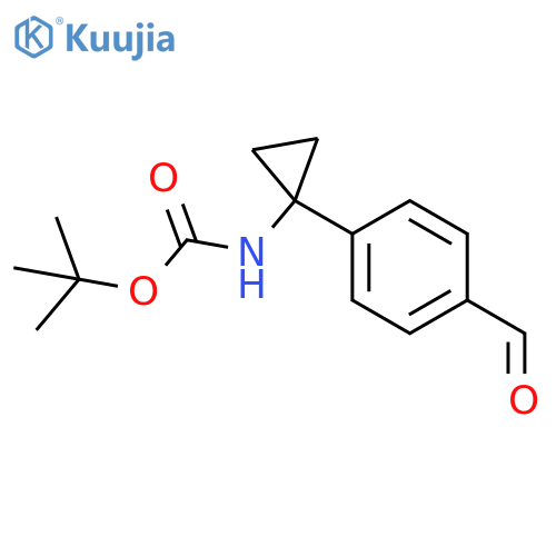 tert-Butyl N-[1-(4-formylphenyl)cyclopropyl]carbamate structure