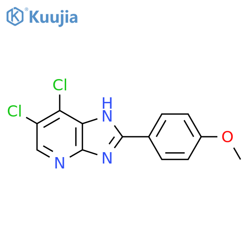6,7-Dichloro-2-(4-methoxyphenyl)-3H-imidazo[4,5-b]pyridine structure