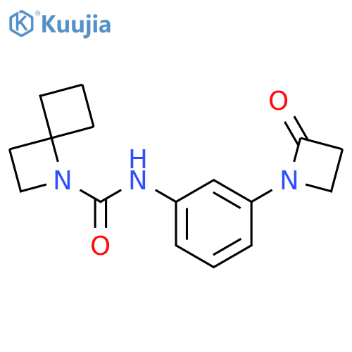 N-[3-(2-Oxo-1-azetidinyl)phenyl]-1-azaspiro[3.3]heptane-1-carboxamide structure