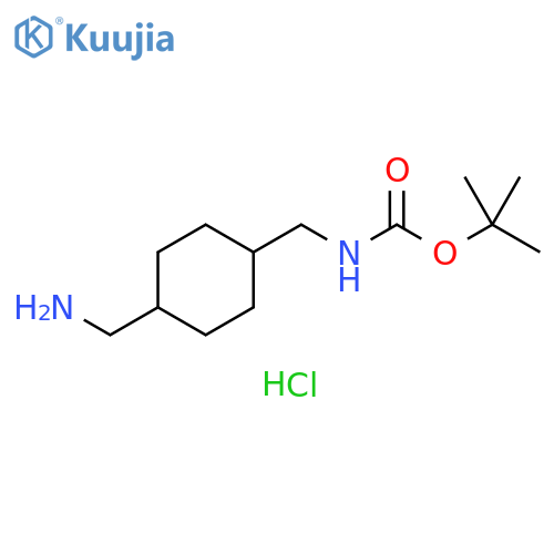 tert-butyl N-{4-(aminomethyl)cyclohexylmethyl}carbamate hydrochloride structure