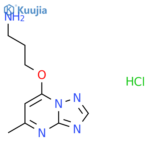 3-((5-Methyl-[1,2,4]triazolo[1,5-a]pyrimidin-7-yl)oxy)propan-1-amine hydrochloride structure