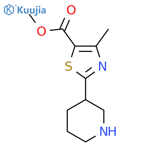 Methyl 4-methyl-2-(piperidin-3-yl)thiazole-5-carboxylate structure