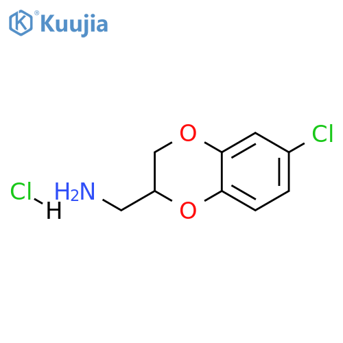 (6-CHLORO-2,3-DIHYDROBENZO[B][1,4]DIOXIN-2-YL)METHANAMINE HCL structure