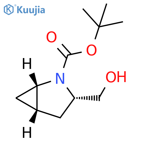 tert-butyl (1S,3S,5S)-3-(hydroxymethyl)-2-azabicyclo[3.1.0]hexane-2-carboxylate structure