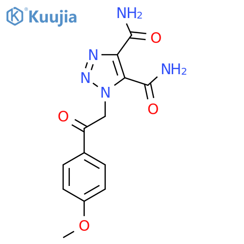 1-[2-(4-methoxyphenyl)-2-oxoethyl]-1H-1,2,3-triazole-4,5-dicarboxamide structure