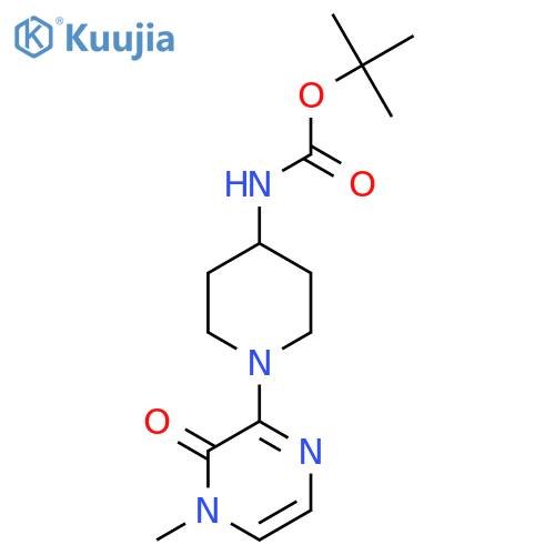 tert-butyl N-[1-(4-methyl-3-oxo-3,4-dihydropyrazin-2-yl)piperidin-4-yl]carbamate structure