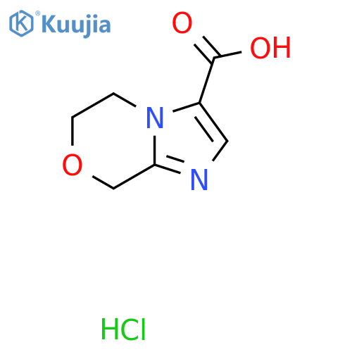 5H,6H,8H-imidazo2,1-c1,4oxazine-3-carboxylic acid hydrochloride structure