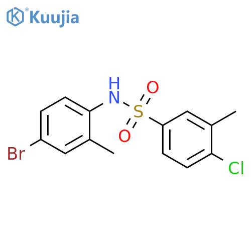 N-(4-bromo-2-methylphenyl)-4-chloro-3-methylbenzene-1-sulfonamide structure