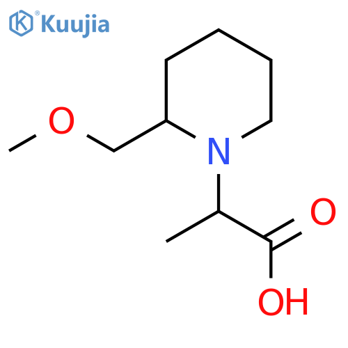 2-(2-(Methoxymethyl)piperidin-1-yl)propanoic acid structure