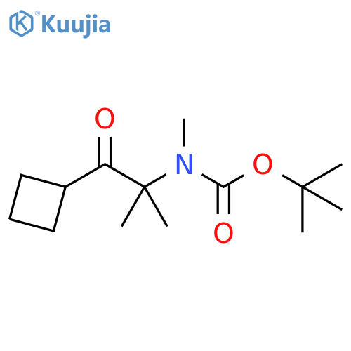 Carbamic acid, N-(2-cyclobutyl-1,1-dimethyl-2-oxoethyl)-N-methyl-, 1,1-dimethylethyl ester structure