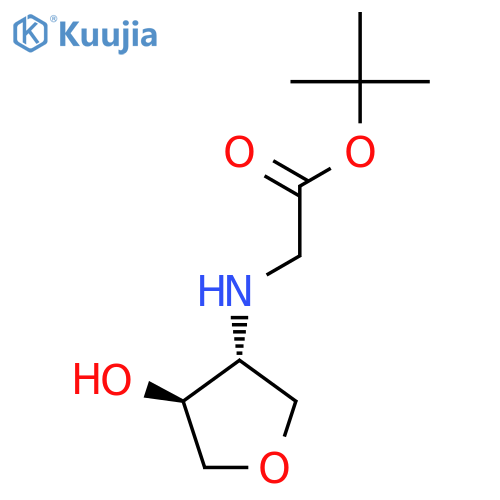 Tert-butyl 2-[[(3R,4S)-4-hydroxyoxolan-3-yl]amino]acetate structure