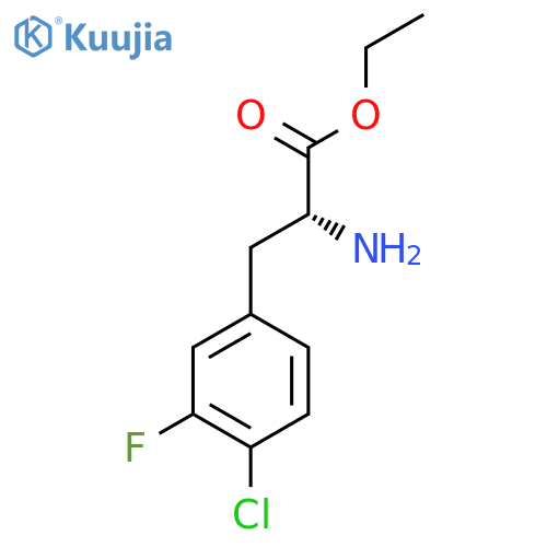 ethyl (2R)-2-amino-3-(4-chloro-3-fluorophenyl)propanoate structure