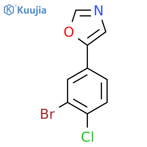 5-(3-Bromo-4-chlorophenyl)-1,3-oxazole structure