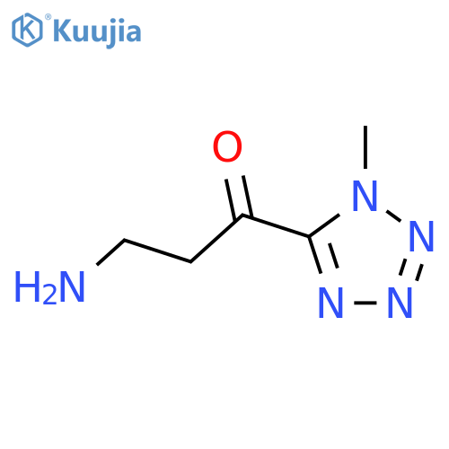 3-amino-1-(1-methyl-1H-1,2,3,4-tetrazol-5-yl)propan-1-one structure