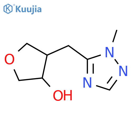 4-(1-methyl-1H-1,2,4-triazol-5-yl)methyloxolan-3-ol structure