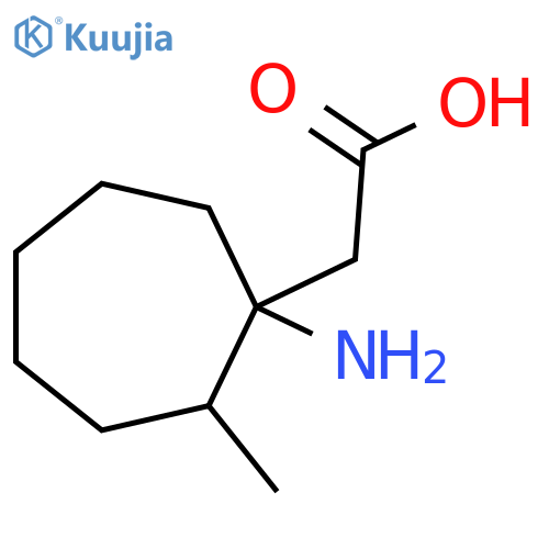 2-(1-amino-2-methylcycloheptyl)acetic acid structure