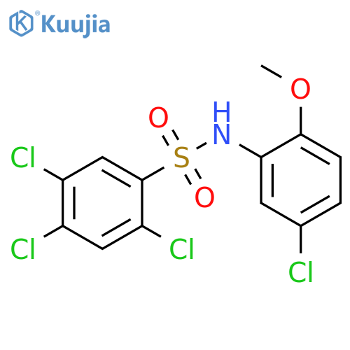 2,4,5-trichloro-N-(5-chloro-2-methoxyphenyl)benzene-1-sulfonamide structure