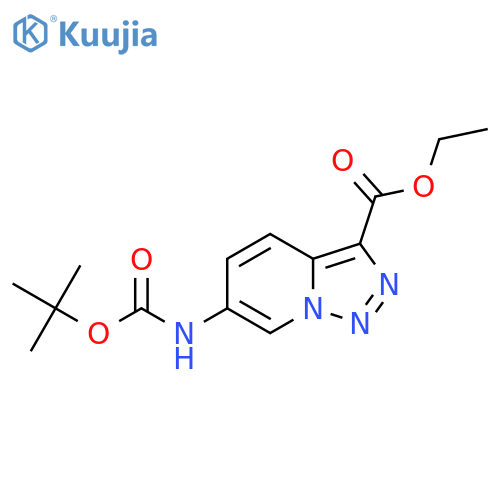 Ethyl 6-((tert-butoxycarbonyl)amino)-[1,2,3]triazolo[1,5-A]pyridine-3-carboxylate structure