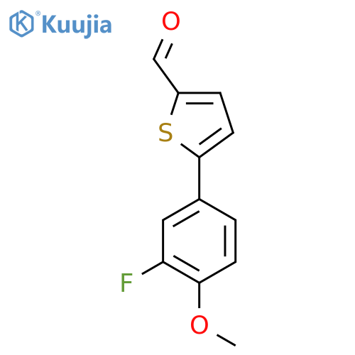 5-(3-Fluoro-4-methoxyphenyl)thiophene-2-carbaldehyde structure