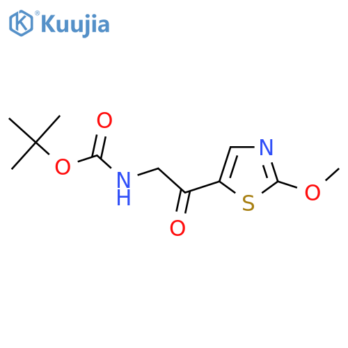 tert-butyl N-[2-(2-methoxy-1,3-thiazol-5-yl)-2-oxoethyl]carbamate structure
