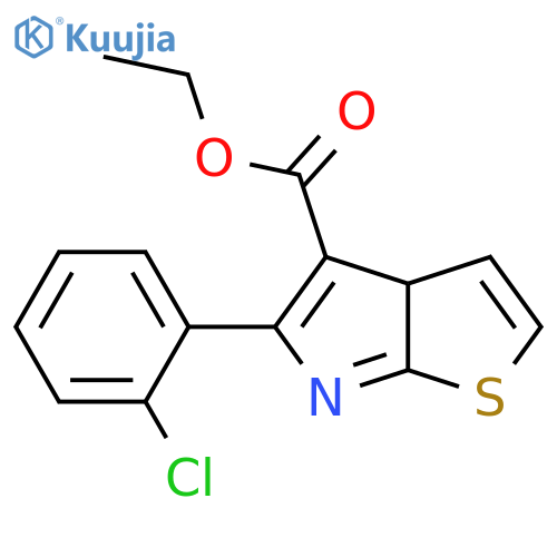 ethyl 5-(2-chlorophenyl)-3aH-thieno[2,3-b]pyrrole-4-carboxylate structure