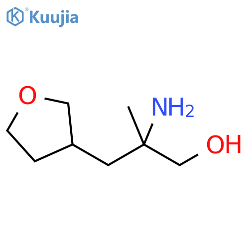 2-amino-2-methyl-3-(oxolan-3-yl)propan-1-ol structure