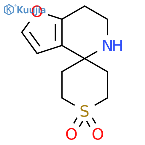 6,7-dihydro-5H-spirofuro3,2-cpyridine-4,4'-1lambda6thiane-1',1'-dione structure