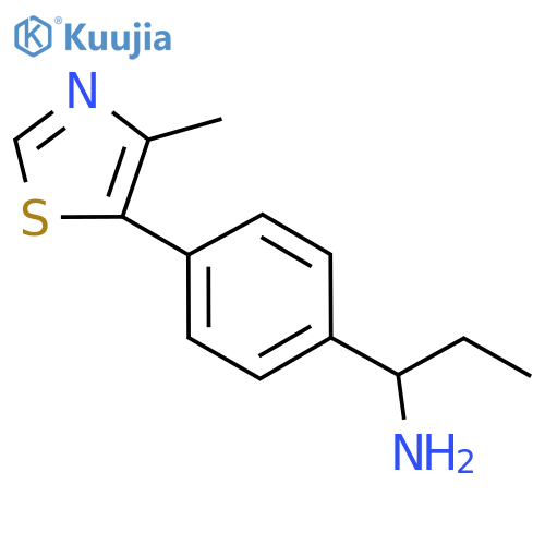 1-(4-(4-methylthiazol-5-yl)phenyl)propan-1-amine structure