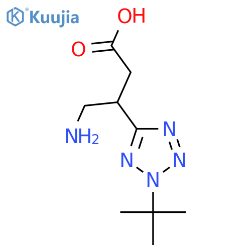 4-amino-3-(2-tert-butyl-2H-1,2,3,4-tetrazol-5-yl)butanoic acid structure