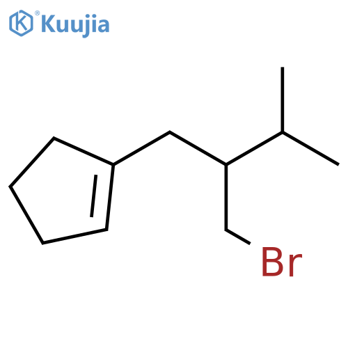 Cyclopentene, 1-[2-(bromomethyl)-3-methylbutyl]- structure