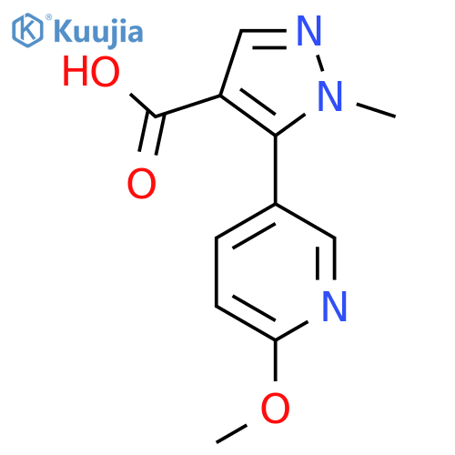 5-(6-methoxypyridin-3-yl)-1-methyl-1H-pyrazole-4-carboxylic acid structure