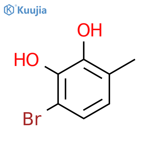 3-bromo-6-methylbenzene-1,2-diol structure