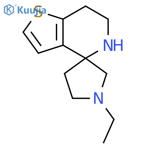1-ethyl-6',7'-dihydro-5'H-spiropyrrolidine-3,4'-thieno3,2-cpyridine structure