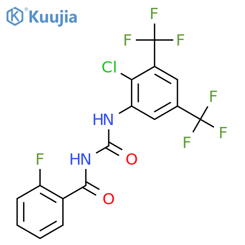 N-((2-Chloro-3,5-bis(trifluoromethyl)phenyl)carbamoyl)-2-fluorobenzamide structure