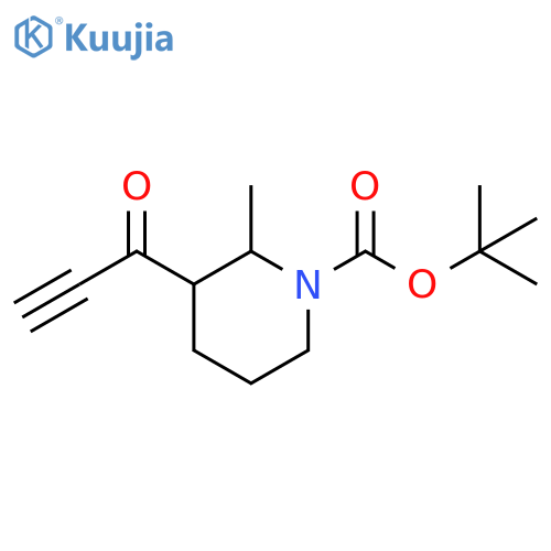 1-Piperidinecarboxylic acid, 2-methyl-3-(1-oxo-2-propyn-1-yl)-, 1,1-dimethylethyl ester structure